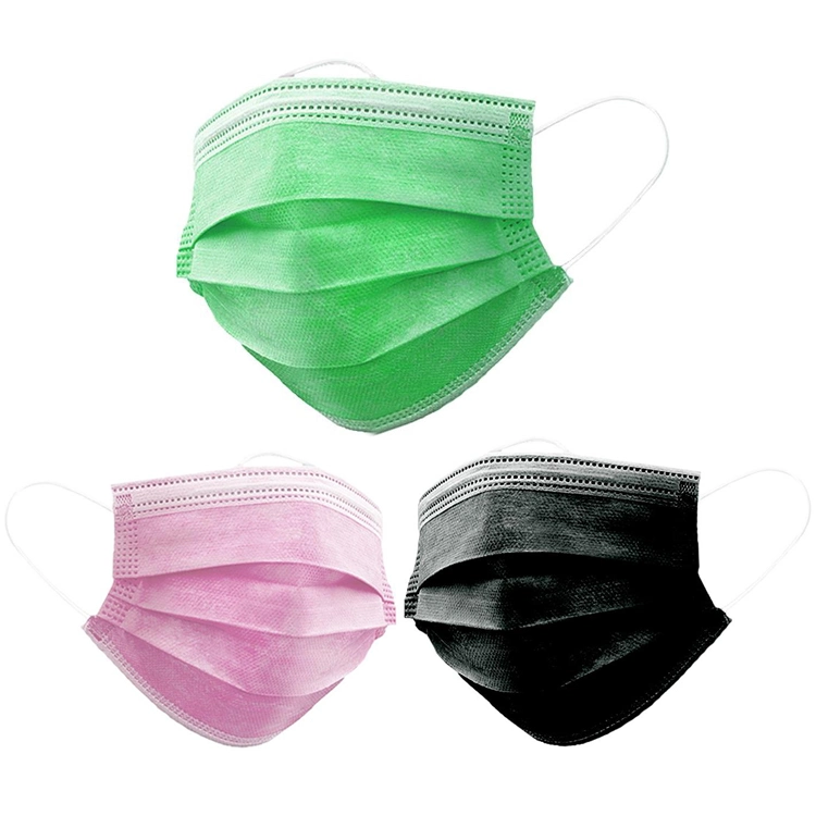 Cheap 3 Ply Non-Woven Dental Clinic Surgical Face Mask Earloop Colorful Medical Non Woven Disposable Face